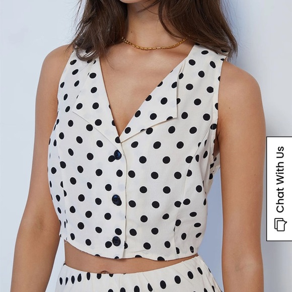 La Hearts Tops - NWT PacSun Polka Dot Vest Top